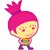 cute violet-haired girl smiley lol ha ha ha