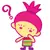 cute violet-haired girl smiley question mark