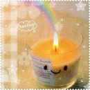 too cute kawaii rainbow candle