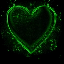 lime green emo heart