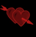 red emo love hearts