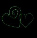 lime green emo hearts 