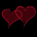 red emo hearts