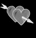 white emo hearts
