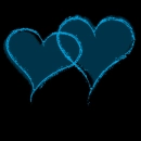 blue emo heart