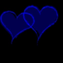 dark blue emo hearts