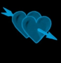  blue emo love  hearts