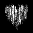 white emo heart