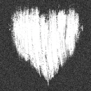 white emo heart