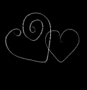white emo hearts