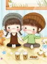 CUTIES HAVING COFFE