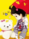 BABY AND HER TEDDY BEAR