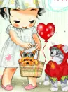 BABY WITH HER CUTE PETS