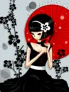 GIRL WITH RED UMBRELLA