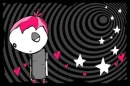 emo black and pink world
