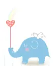 cute rainbow elephant