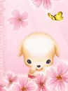 PUPPY WITH FLOWER