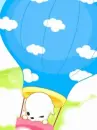 PUPPY ON HOT AIR BALLOON