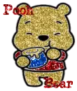 glitter pooh bear
