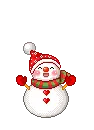 jumping snowman