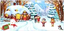 doll scene in snow