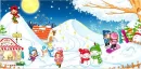 doll scene , snow mountain