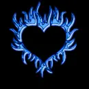 blue flame heart