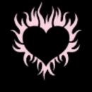 light pink flame heart