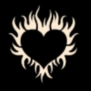 tan flame heart