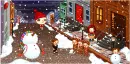 doll scene - snowy street