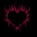 red flame heart