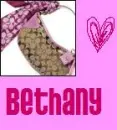 Coach bag with the name bethany