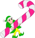 Elf With Candy Cane