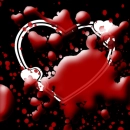 blood splats and white heart