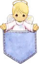 Angel in Pocket with Glitter