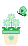 Green Potted Flowers