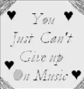 Saying 'You just can't give up on music' Gray