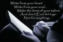 Write from the heart