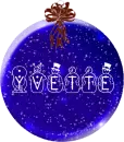 yvette snow ornament