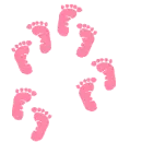 girl foot prints