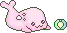 cute pink pixel sealion