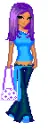 purple and blue doll