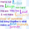 its ok ii still love you if yur unperfect