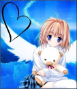 Girl touch the teddy bear