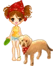 girl and dog doll
