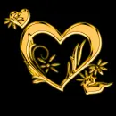 gold glitter heart