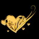 gold glitter heart