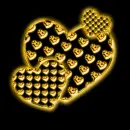 gold glitter heart