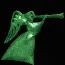 Green Christmas Angel