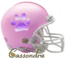 Paw Print Pink Helmet with Name